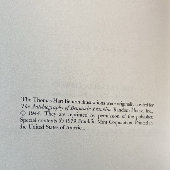 The Autobiography of Benjamin Franklin, Franklin Library Limited Edition Book - Picture 8 of 9